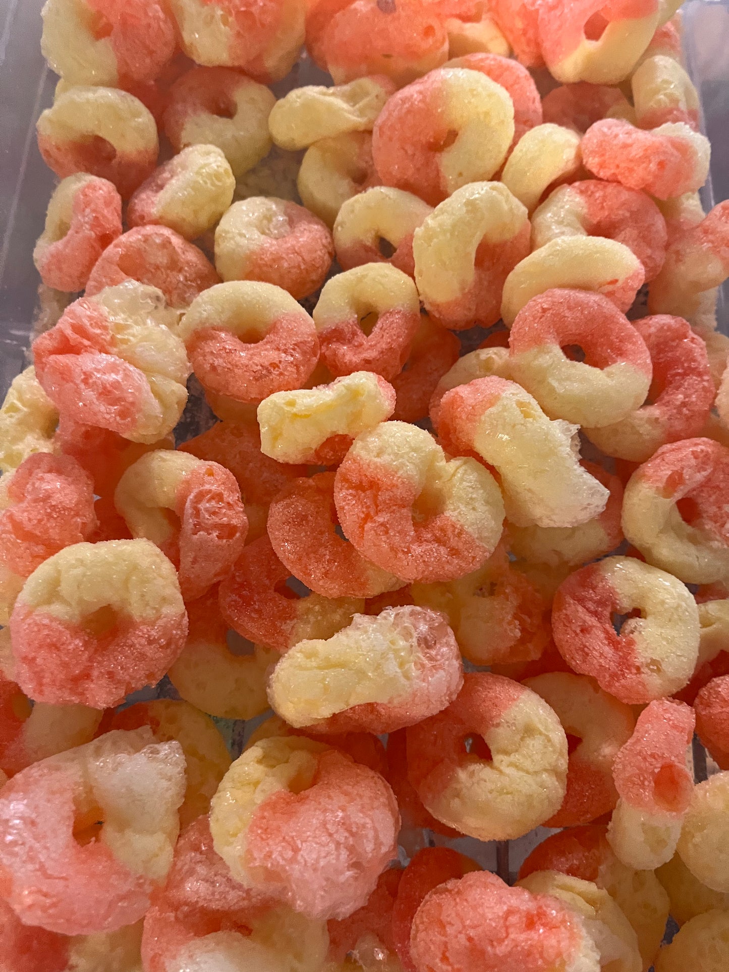 Freeze Dried Peach Ring Candy